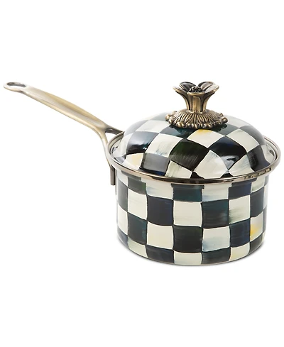 Mackenzie-Childs Courtly Check Enameled 1-Quart Saucepan