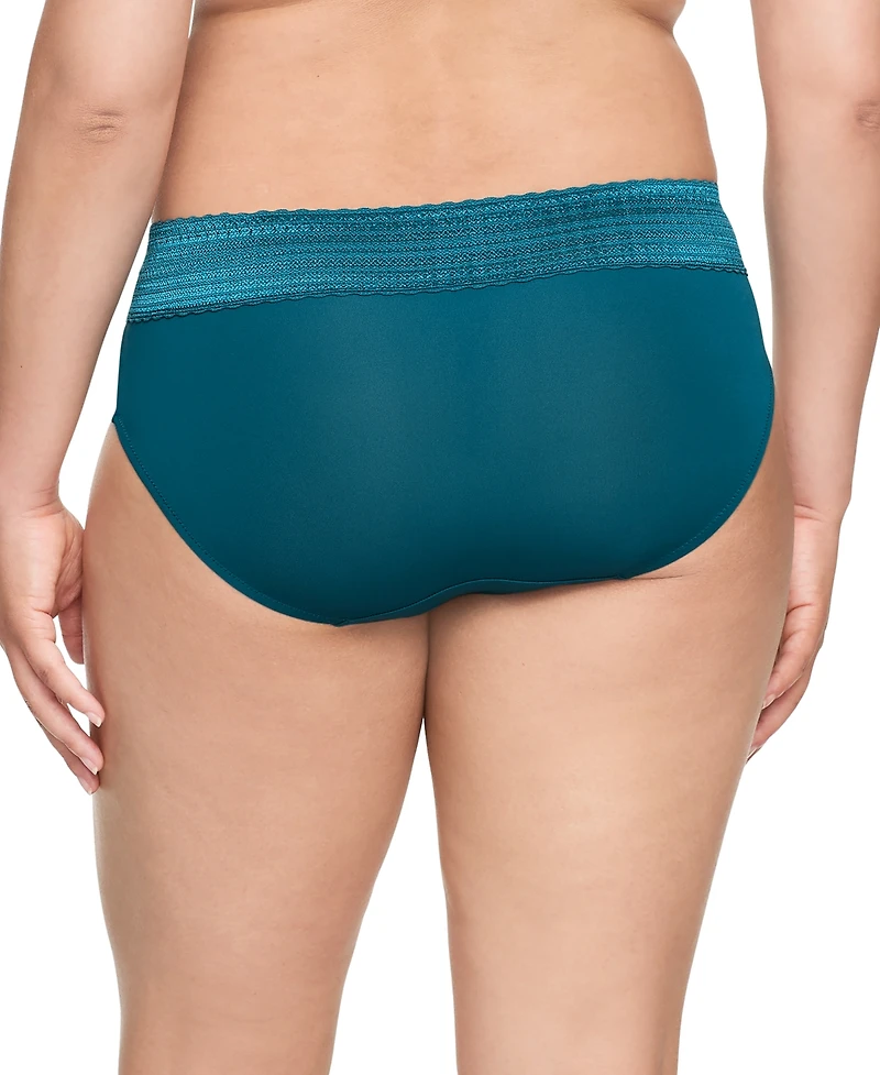 Warners No Pinching, Problems Dig-Free Comfort Waist with Lace Microfiber Hipster 5609J