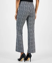Ak Anne Klein Women's Printed Cool Crepe Pull-On Pants
