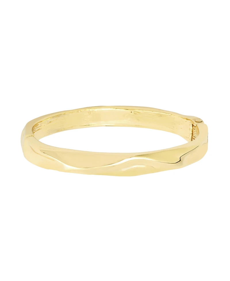Robert Lee Morris Soho Gold and Silver Textured Bangle Bracelet