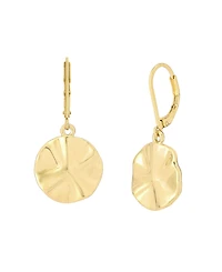 Robert Lee Morris Soho Gold Textured Coin Drop Earrings