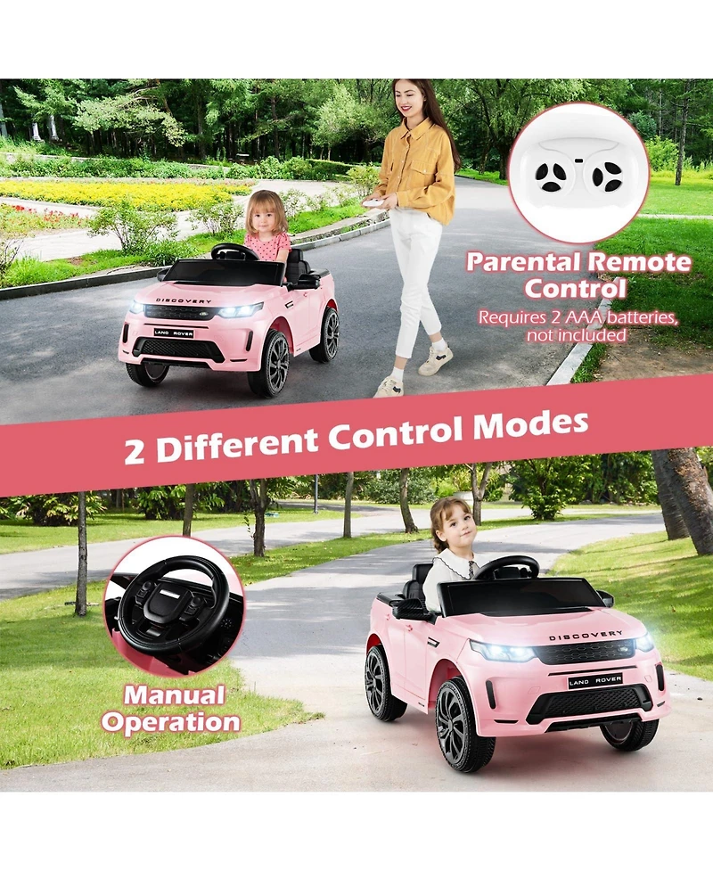 12V Kids Ride On Car with Remote Control Lockable Doors Slow Start System and Led Lights