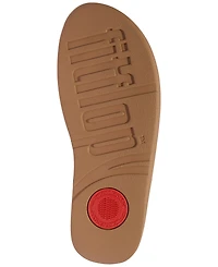 FitFlop Women's Fino Crystal Chain Leather Toe-Post Sandals