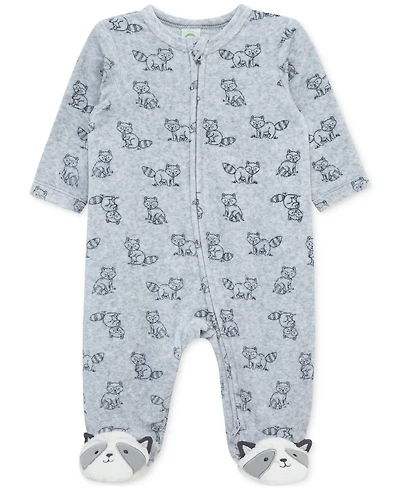 Little Me Baby Boys Raccoon-Print Footed Coverall