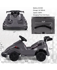 6V Kids Ride On Go Cart with Remote Control and Safety Belt