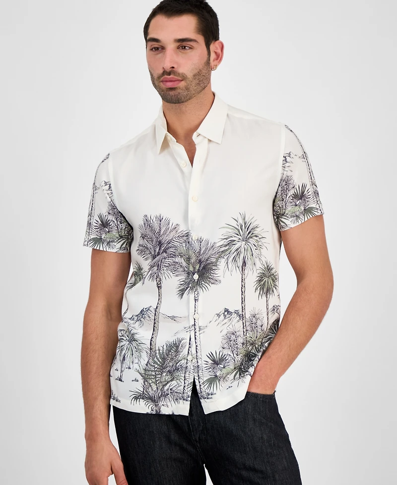 Guess Men's Palm Canyon Short Sleeve Button-Front Shirt