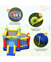 Kid's Inflatable Bouncer with Jumping Area and 480W Blower