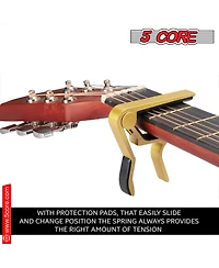 5Core Capo Acoustic Electric Guitar 6 String Kapo Clip For Banjo Mandolin Ukulele