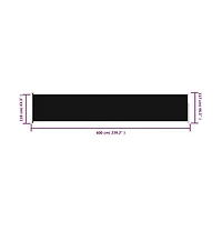 Patio Retractable Side Awning 46.1"x236.2