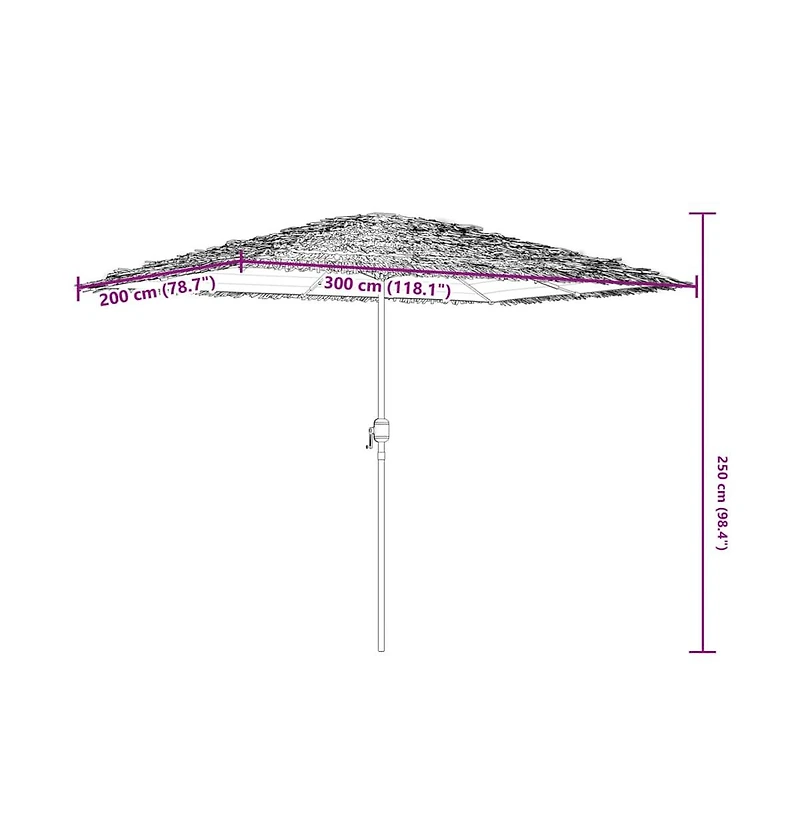 Garden Parasol with Steel Pole Brown 118.1"x78.7"x98.4"