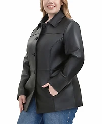 Bgsd Plus Sofia Leather Car Coat