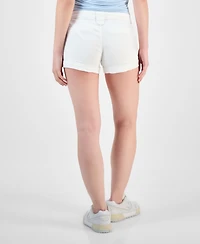 Madden Girl Juniors' Mid-Rise Button-Side Sailor Shorts