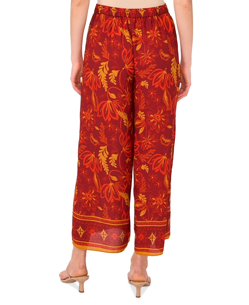 Vince Camuto Women's Printed Pull-On Wide-Leg Pants