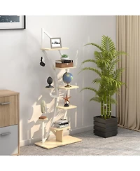 6-Tier 9 Potted Metal Plant Stand Holder Display Shelf with Hook