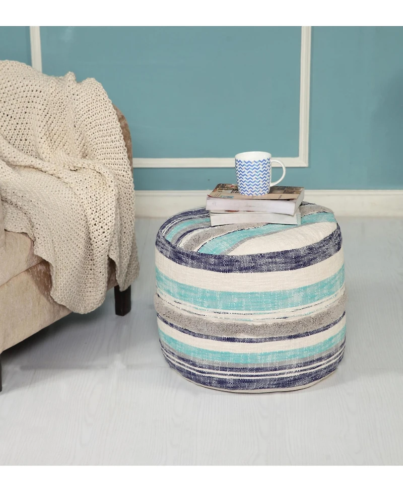 Soft Cotton Ottoman for Footrest Living Room Seating and Cozy Decor