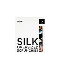100% Silk Oversized Hair Scrunchies 6-Pack
