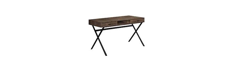 Modern Computer Desk with 2 Drawers and Sleek Work Surface