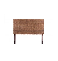 Woven Banana Leaf Headboard Straight Design for Modern Bedroom