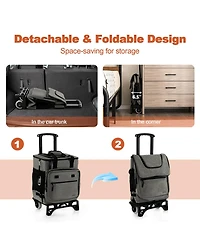 50-Can Large Leakproof Rolling Cooler with Detachable Bottom Plate