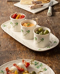 Belleek Pottery Shamrock Dip Bowls, 4 Pieces