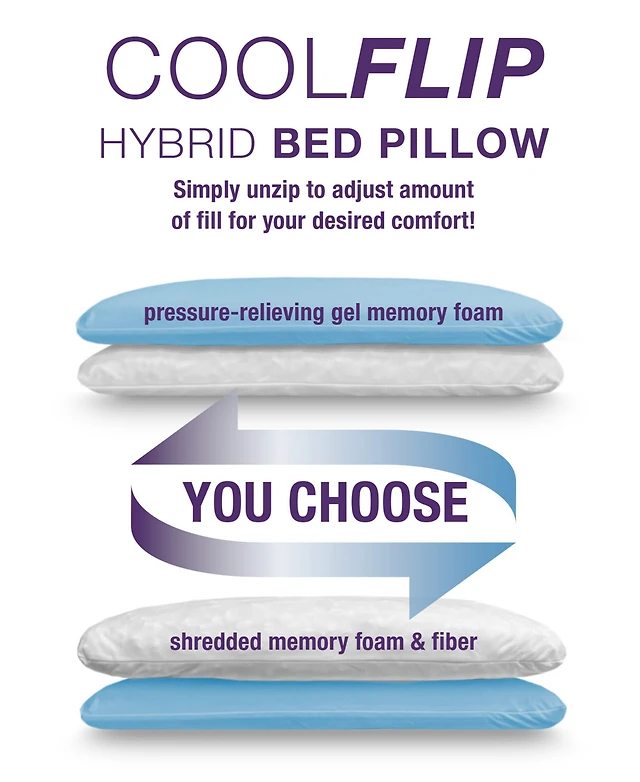 IntelliSLEEP Tailored Rest Cool Flip Customizable Memory Foam