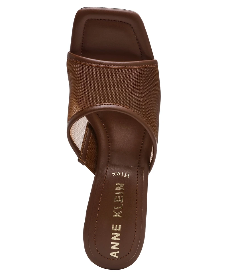 Anne Klein Women's Julie Square Toe Mesh Mule Dress Sandals