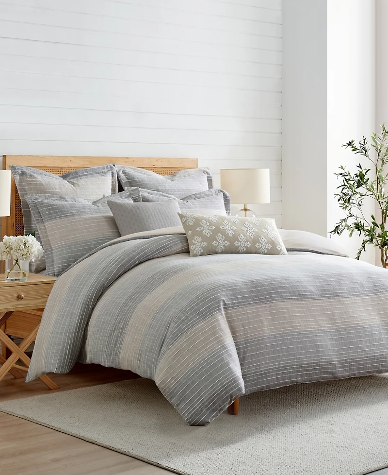 Levtex Sand Stripes Textured 3-Pc. Comforter Set, King/California King