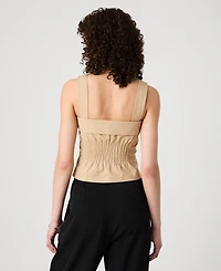 French Connection Women's Lightweight Cotton Sleeveless Trench Top