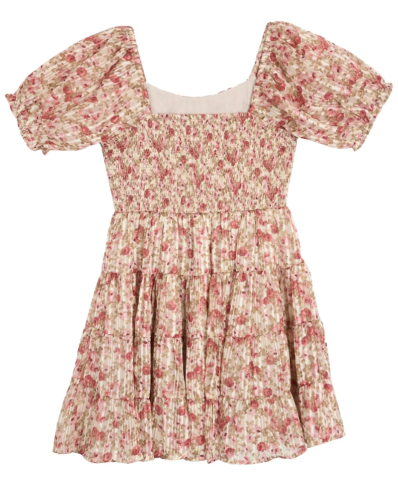Rare Editions Big Girls 2-Piece Lurex Chiffon With Denim Vest and Dress Set