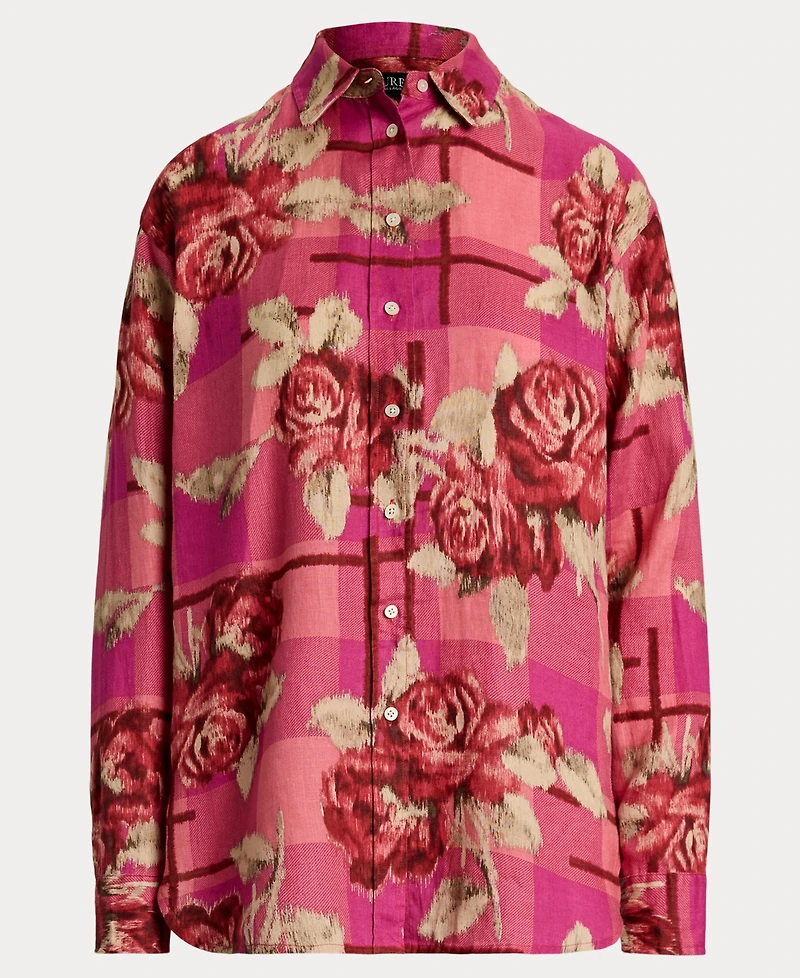 Lauren Ralph Women's Relaxed-Fit Floral Linen Shirt
