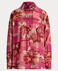 Lauren Ralph Women's Relaxed-Fit Floral Linen Shirt