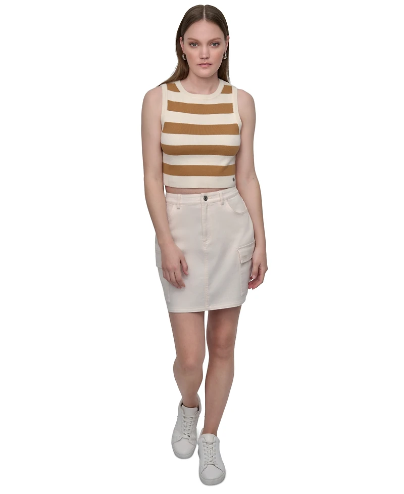 Dkny Jeans Women's Cropped Sleeveless Sweater - L3L