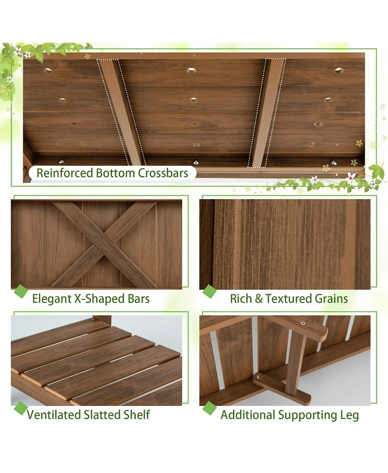 Hips Raised Garden Bed Poly Wood Elevated Planter Box