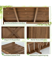 Hips Raised Garden Bed Poly Wood Elevated Planter Box