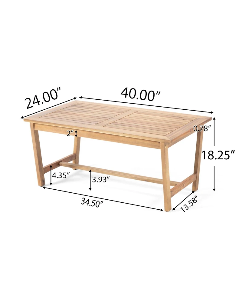 4-Piece Wood Patio Conversation Set with Gray Cushions