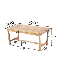 4-Piece Wood Patio Conversation Set with Gray Cushions