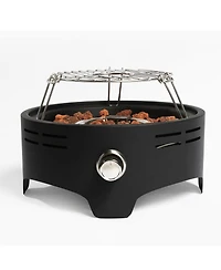 Hot Seller 30000BTU Outdoor 15 in. Portable Propane Fire Pit with Cooking Grill for Garden Camping Campfire Party