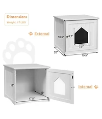 Sidetable Nightstand Weatherproof Multi-function Cat House