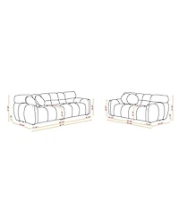 Streamdale Marshmallow Boucle Sofa Light Brown