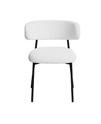 Streamdale Wood Grain Dining Set, Black Metal Legs, Seats 4-6