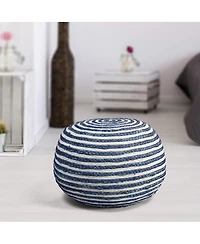 Jute Ottoman for Living Room Bedroom and Rustic Home Decor
