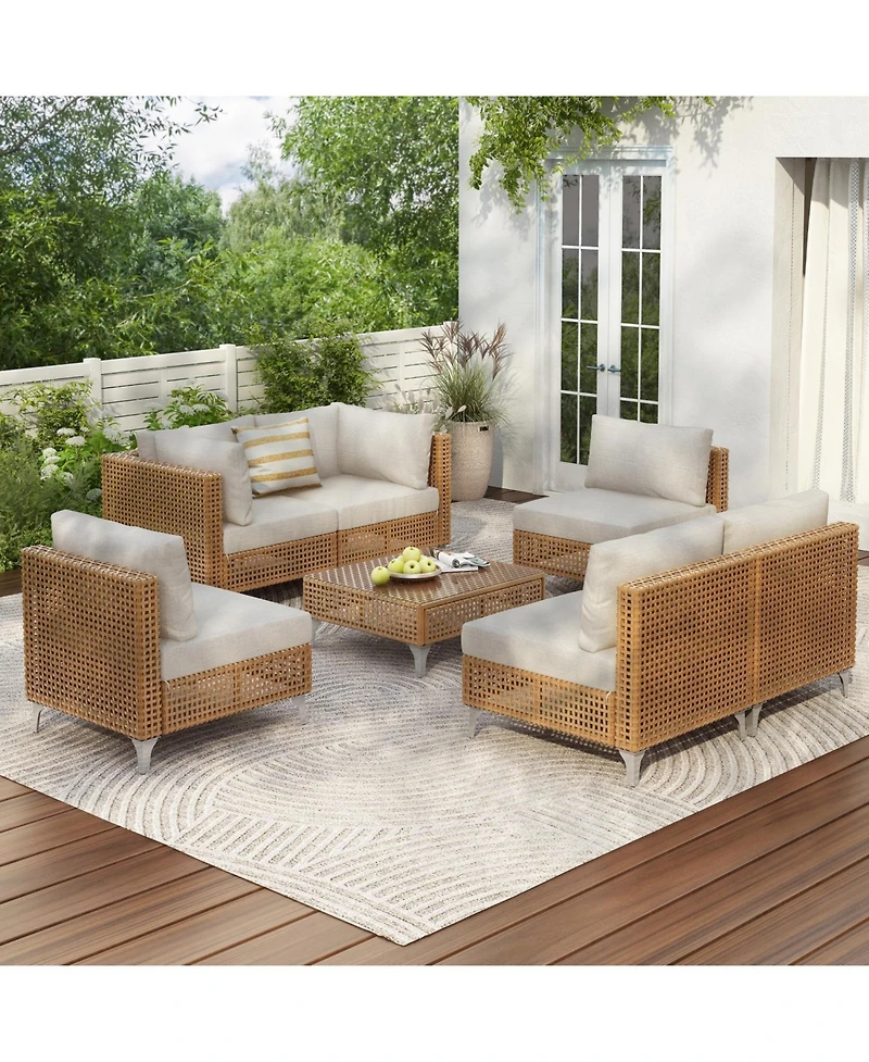 Streamdale Wicker Patio Set, Cushions & Table