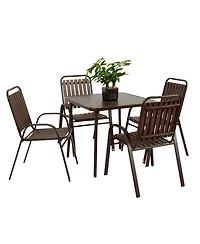 Streamdale Brown 5-Piece Outdoor Dining Set