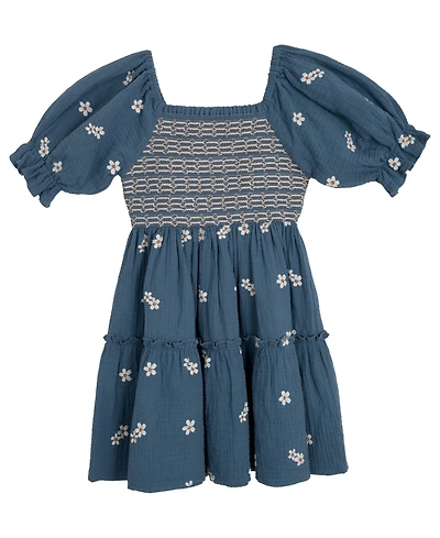 Rare Editions Big Girls Daisy Embroidered Dress