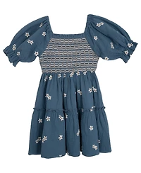 Rare Editions Big Girls Daisy Embroidered Dress