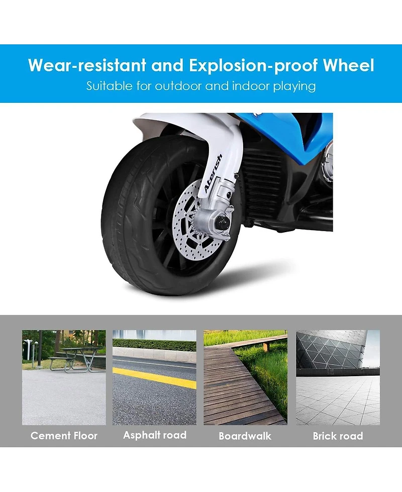 6V Kids 3 Wheels Riding Bmw Licensed Electric Motorcycle