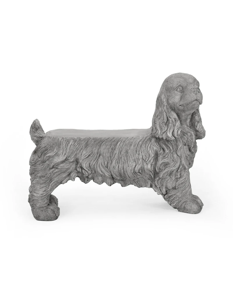 Streamdale Dog Statue Bench - Garden Accent Seating