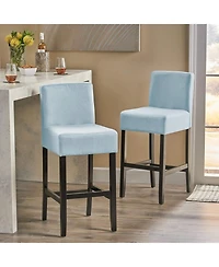 Streamdale 30-inch Fabric Barstool with Solid Wood Frame (Set of 2