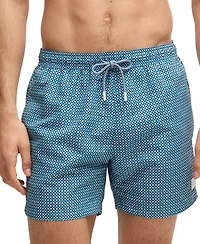 Boss by Hugo Men's Drawstring Printed Swimsuit