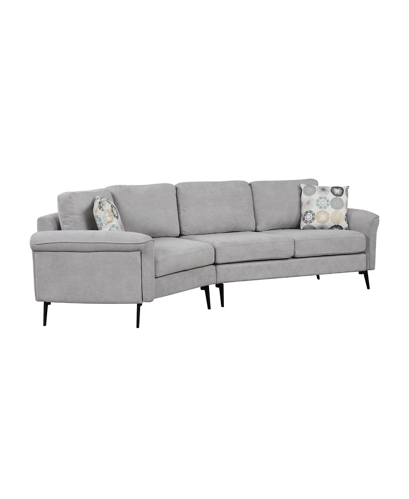 Streamdale 111" Curved Sofa with Pillows